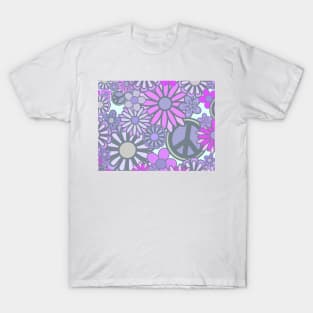 Pastel purple flower power T-Shirt